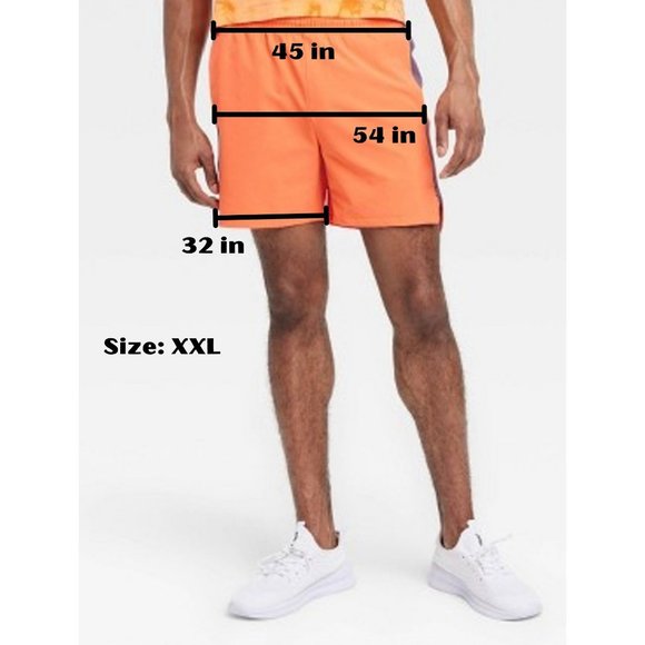 All in Motion - Men's Trail Shorts 6" - Orange - XXL - Picture 2 of 5